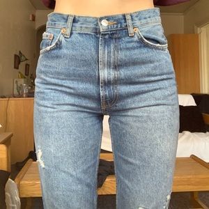 Zara High-Waisted Straight Leg Jean